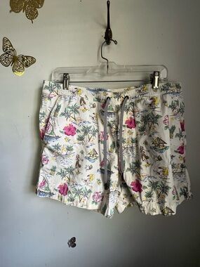 GAP Mens Swim Trunks Novelty Island Hulu Girls Tropical DrawstringPockets Large